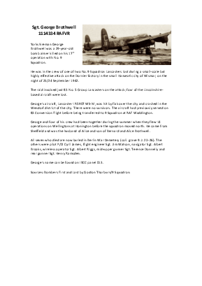A preview of a PDF biography for Brothwell, George